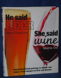 He Said Beer. She Said Wine.  Hardcover book for beer and wine