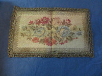 VINTAGE GOLD BROCADE FLORAL TABLE TAPESTRY-ITALIAN? COLLECTIBLE!