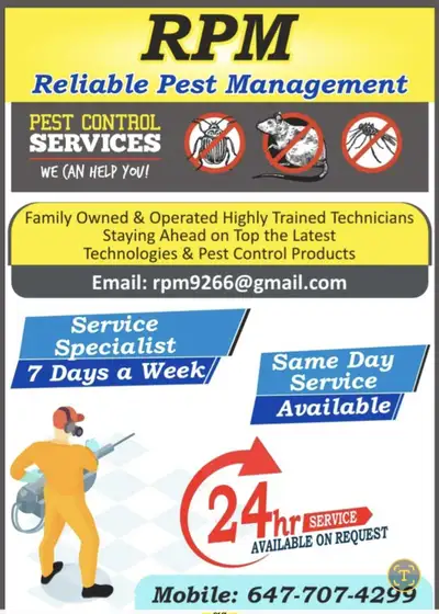 pest control 20%off ☎️647-707-4299, View more