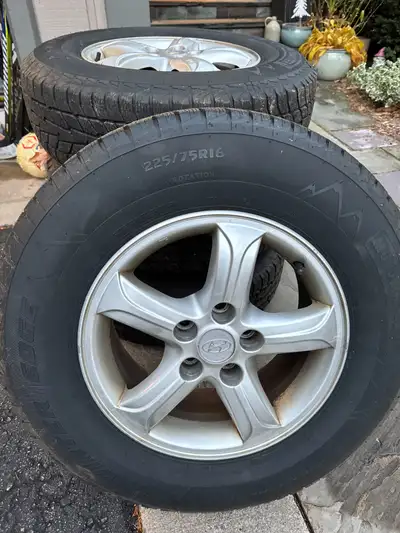 Set of 4 Winter tires on 16" Rims. Good tread left, used a couple seasons with minimal km's, stored...