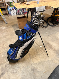 Golf clubs and bag