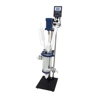 2L Glass Reactor Jacketed Reaction Distillation Lab 220499, View more