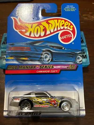 Hot Wheels Card says 1999 2000 Edition. Collector #018 Camaro Z28 in Silver. Mad Max Series #2 of 4....