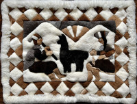 Exquisite Authentic Alpaca Rug Inca Peru $500