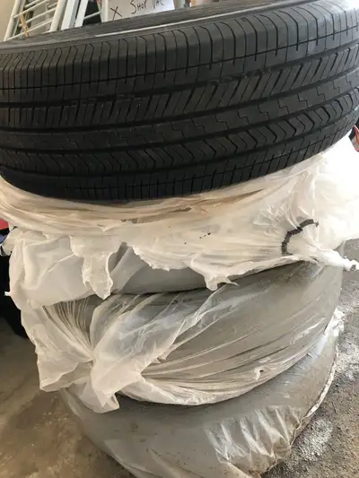 For Sale: Set of 4 new tires, never used, Size: 245/70R18 110 . Yokohama Geolandar CV . Call or text...