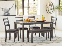 Clearance - Brent Dining Set with Bench $699 Tax Included