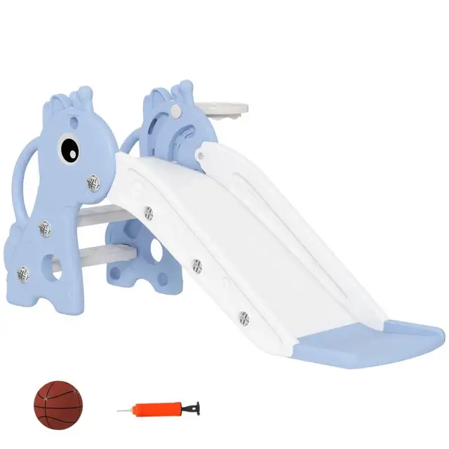 3 in 1 Toddler Slide for Age 1-3. Giraffe Design, Blue in Toys in Markham / York Region - Image 3