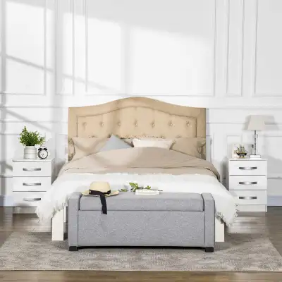 High gloss Modern Nightstand Set of 2, Bedside Tables , View more