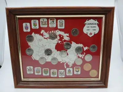 Framed Canada 125 Years Coin Collection, View more