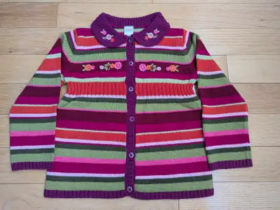 NEW Multicolor Embroidered Floral Cardigan - Gymboree - size 5, View more
