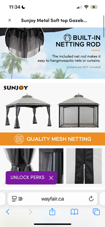 BNIB - Grey gazebo Soft-top 10.5x13ft, View more