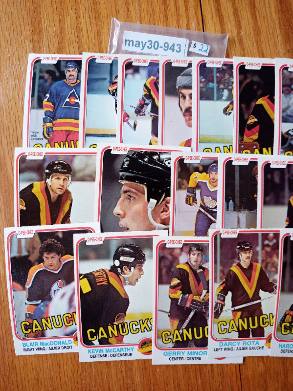 1981-82 O-Pee-Chee Vancouver Canucks Team Set #82 Ron Delorme #3 in Arts & Collectibles in St. Catharines - Image 2