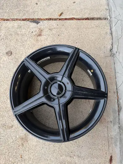4 18x7.5 black rims, were off a 5x108 bolt pattern with +55 offset (Lincoln mkz/ford fusion), Will f...