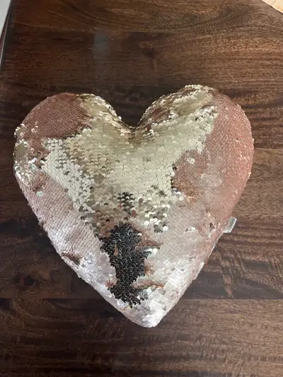 Bouclair Heart Shaped Sequin Pillow, View more