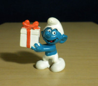 Smurfs Present Smurf 2.0086 Jokey Surprise Gift Vintage Toy Peyo