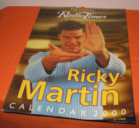 Calendar Ricky Martin 2000 Radio Times Advertising