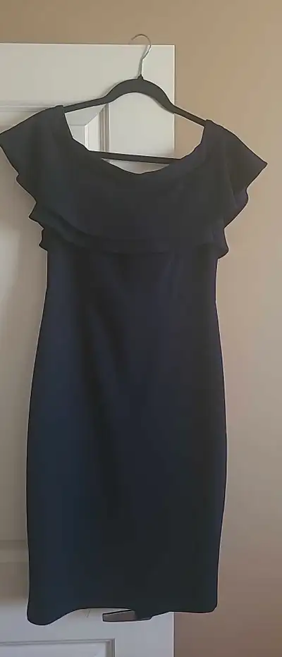 Navy, size medium, very cute, has a little stretch, $65.00, perfect for a wedding or a special occas...