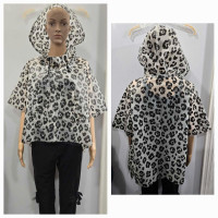 Designer Moschino Cheapandchic Leopard Printed Rain Coat