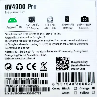 BLACKVIEW CELL PHONE, View more