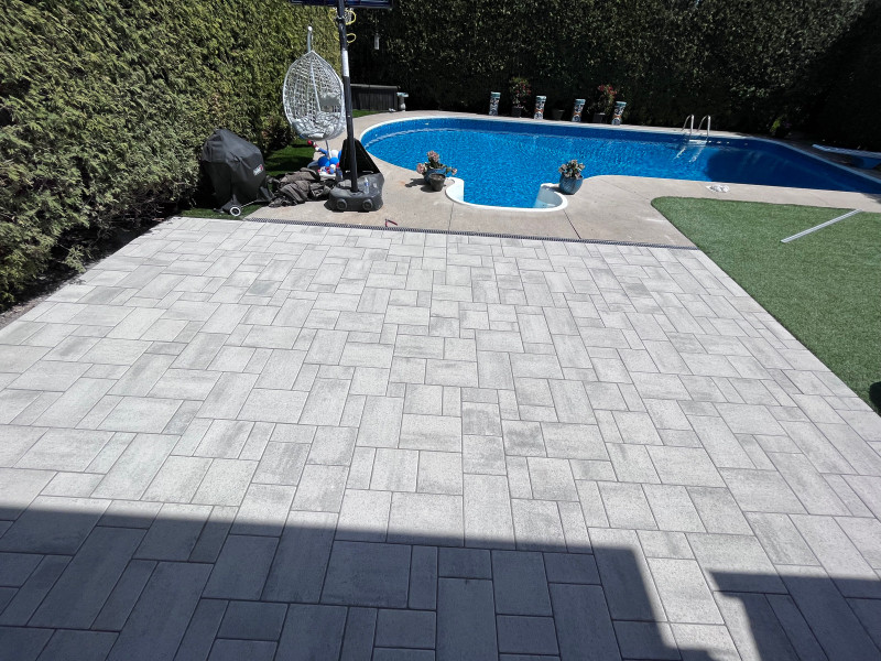 Interlocking driveways patios front entrance Interlock, Paving