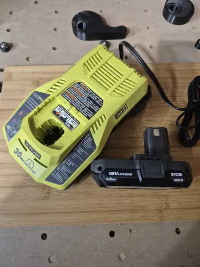 ryobi 18v 1.5 ah battery and fast charger, View more