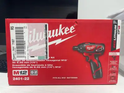 Tool M12 12-Volt Lithium-Ion Cordless 1/4 in. Hex Screwdriver Ki, View more