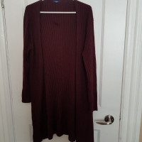 Two Piece Burgundy Knit Dress Size 15