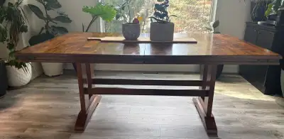 Solid wood dining room table, View more