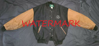 ORIGINAL CANADIAN ROOTS CUSTOM MADE LEATHER, WOOL JACKET