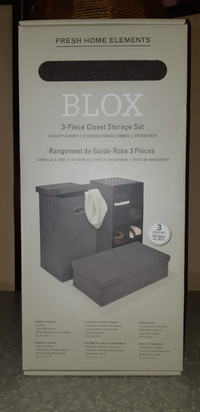 NEW!!!  Blox 3-Piece Closet Storage Set