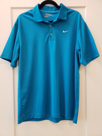 Nike Golf Tour Performance Dri-fit Solid Short Sleeve Polo Blue