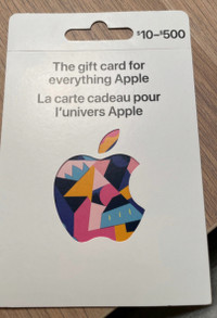 Carte cadeau Apple valeur 500$