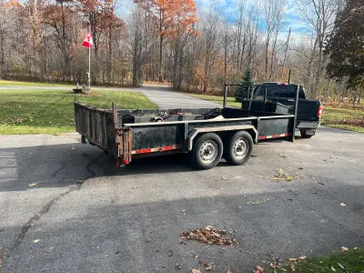 Price is firm cash only Trailer is what it is. Registered homemade older trailer 7000lb axles need s...