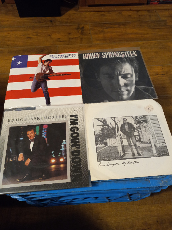 Vinyl Records Bruce Springsteen 45 RPM NM W/Picture Sleeves Lot4 in CDs, DVDs & Blu-ray in Trenton