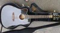 Left Handed Electric / Acoustic Guitar,  Hohner HW440LG-TBK