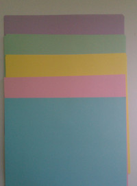 Pale/ Pastel "construction" type papers