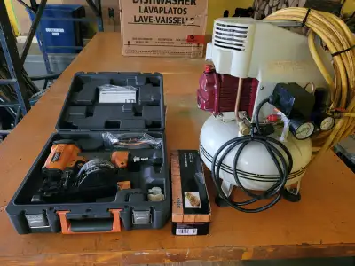 Roofing Nailer and Compressor, View more