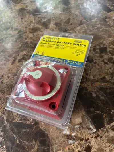 This is a new Blue Sea M Series Battery Switch, model 6006, designed for single circuit on/off funct...