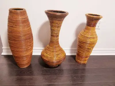 Bamboo vases $35/each , View more