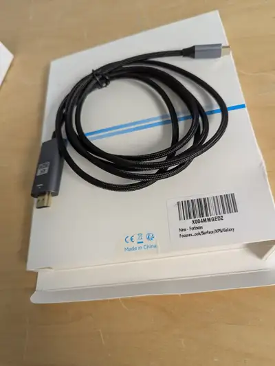 USB-C to HDMI Cable, 4K Thunderbolt 4/3 for iPhone 15/16, MacBoo, View more