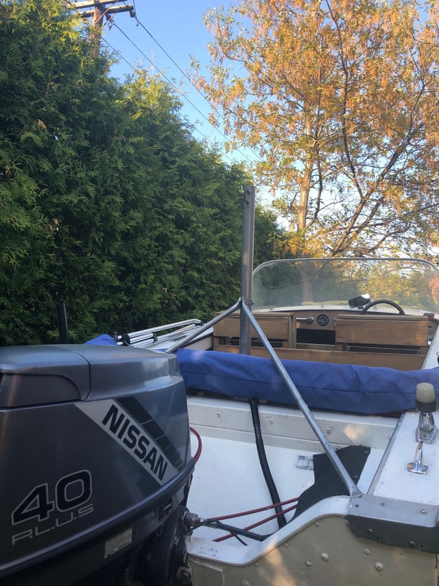 15 foot aluminum boat, 40HP Nissan Powerboats & Motorboats Sudbury Kijiji