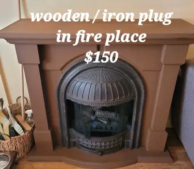 Wooden Iron Fireplace Plug, View more