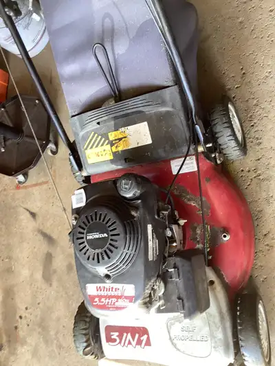 White Outdoor Lawnmower, View more