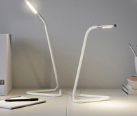 IKEA HÅRTE LED work lamp, white/silver color