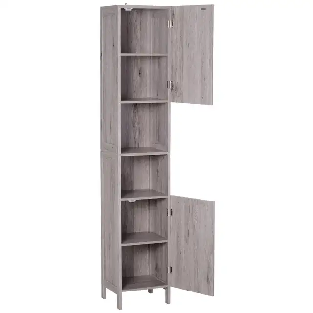 Wood grain 68" Storage Cabinet Organizer Tall Tower  in Bookcases & Shelving Units in Markham / York Region - Image 11