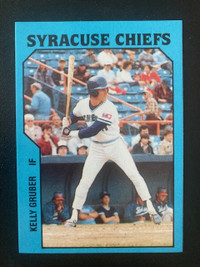 1985 TCMA Syracuse Chiefs Kelly Gruber baseball card (#22)