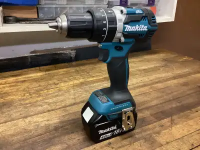 MAKITA LXT 18v BR. 2-SPEED 1/2” HAMMER DRILL and 4.0 AH BATTERY, View more