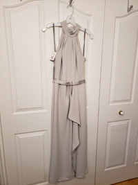 Vera Wang Silver Grey Bridesmaid Dress (David’s Bridal)