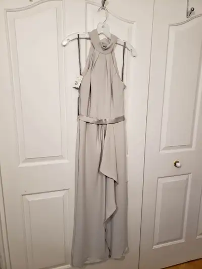 Vera Wang Silver Grey Bridesmaid Dress (David’s Bridal), View more