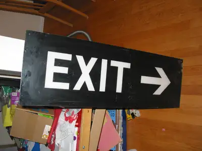 Custom plexiglass exit sign, View more